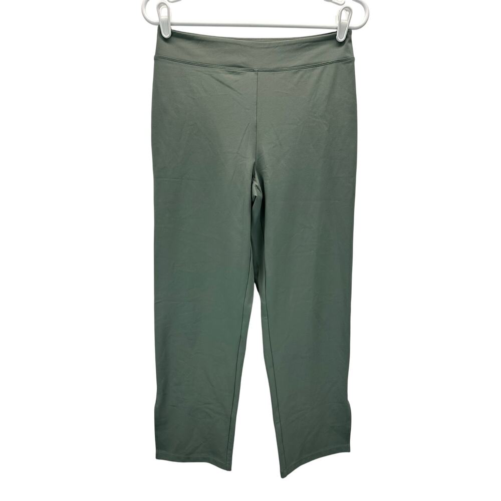 Girlfriend Collective Straight Leg Legging Pants Side Split Hem Sage Green M